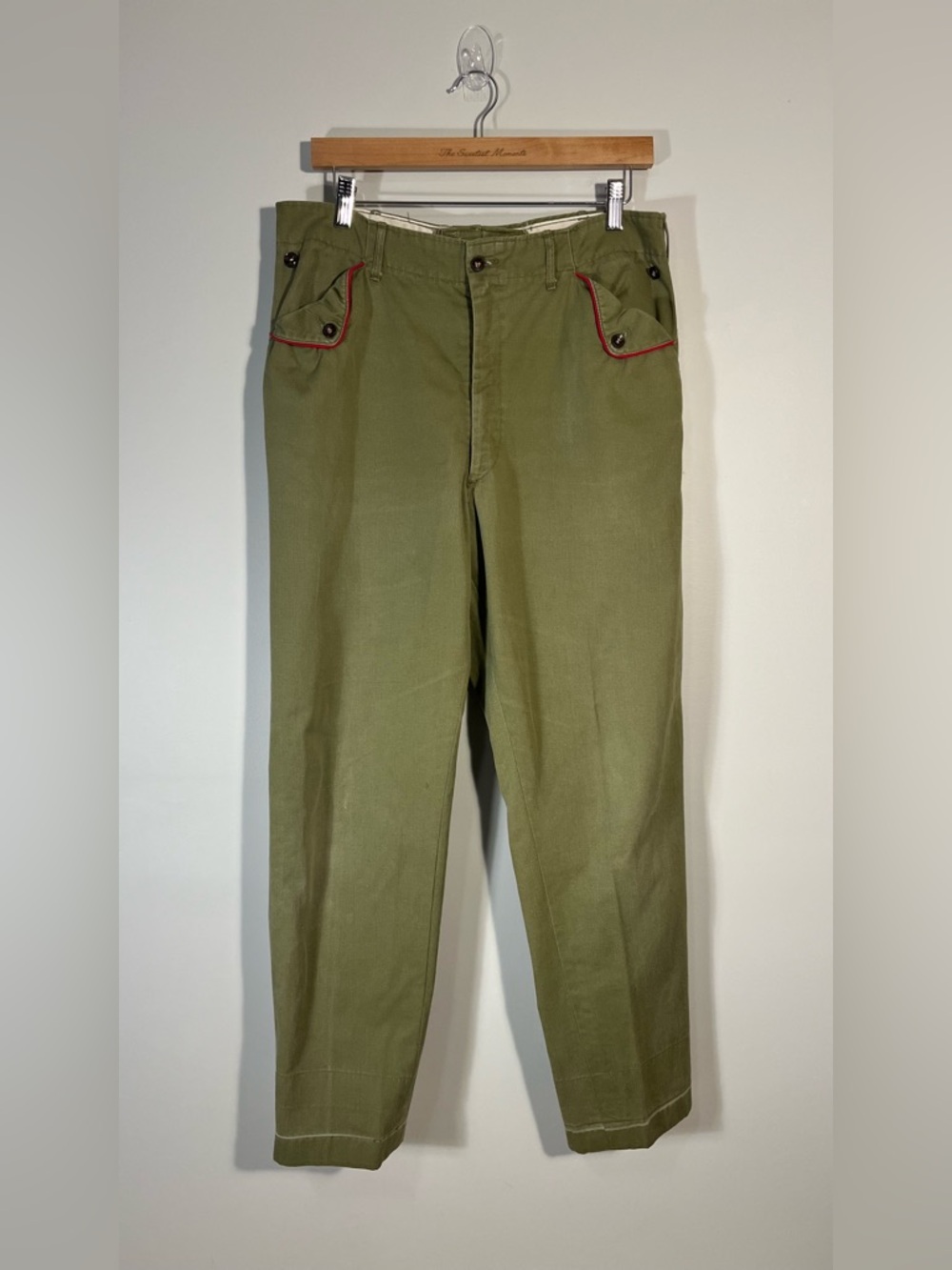 Vintage 50s 60s Boy Scouts of America Olive Green Uniform Pants